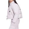 Adidas Puffer Jacket With Stand Collar And Zip Women Outerwear Purple HM2902