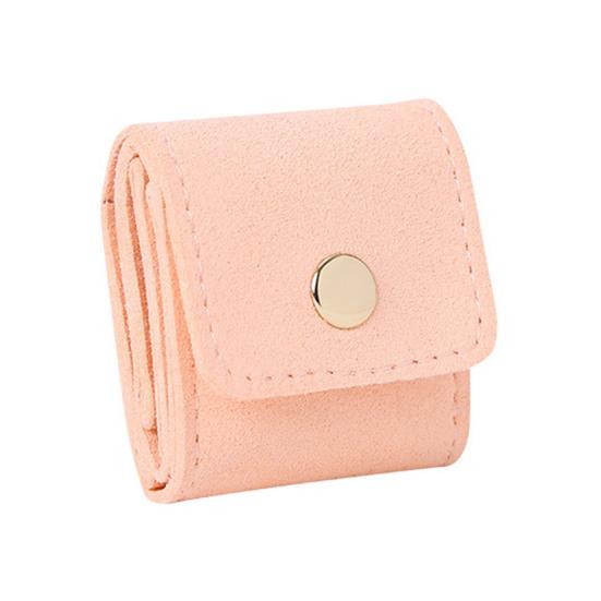 1/3Pcs Jewelry Storage Bag Earring Organizer Solid Color Mini Size Portable Foldable Travel Jewelry Organizer Case with Buckle