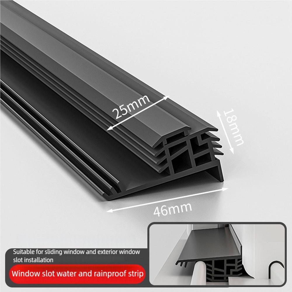 TPE Window Water Blocking Bar Sliding Window Rain Weatherstrip with Adhesive Backing for Insulation Windproof Sealing Strip