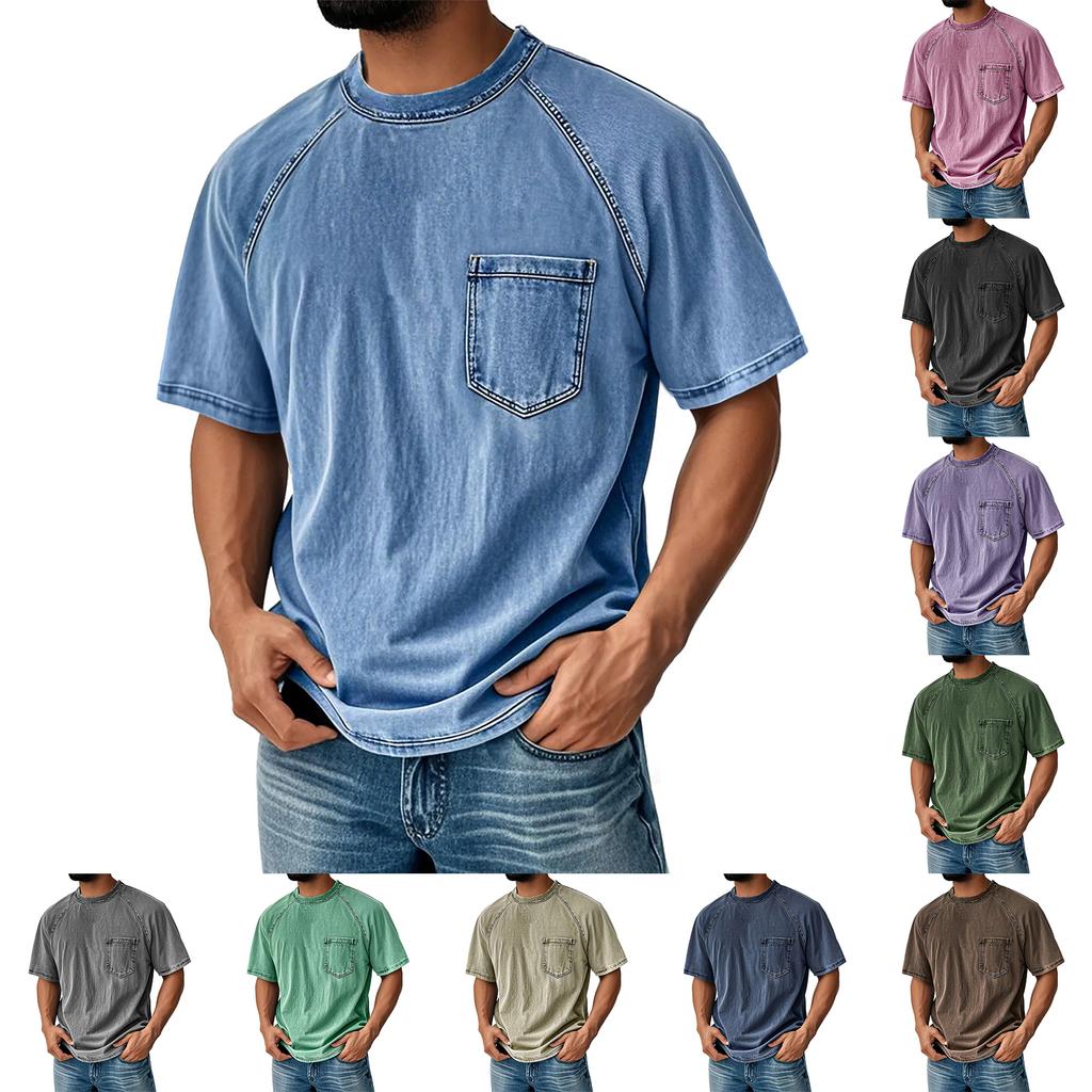 Męski Rekreacyjny Trend Okrągły Dekolt Nadruk T-Shirt Krótki Rękaw