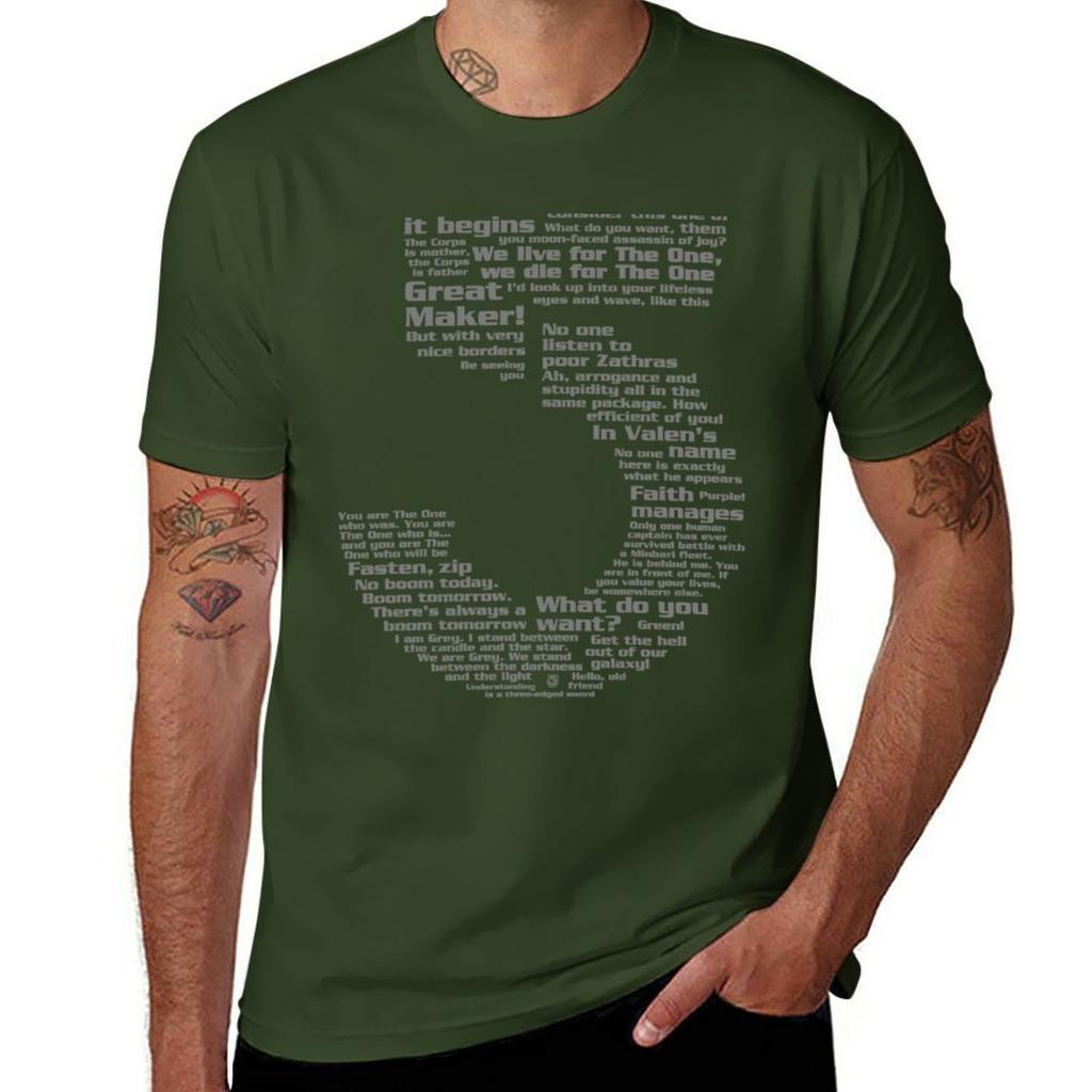 New Babylon 5 Quotes  Grey TShirt TShirt boys white t shirts aesthetic clothes man clothes Mens clothing