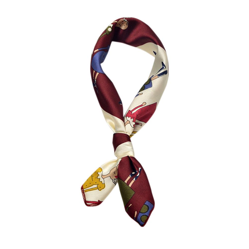50x50cm Women Fashion Colorful Scarf Bag Decoration Ribbon Hair Band Multifunction Decoration