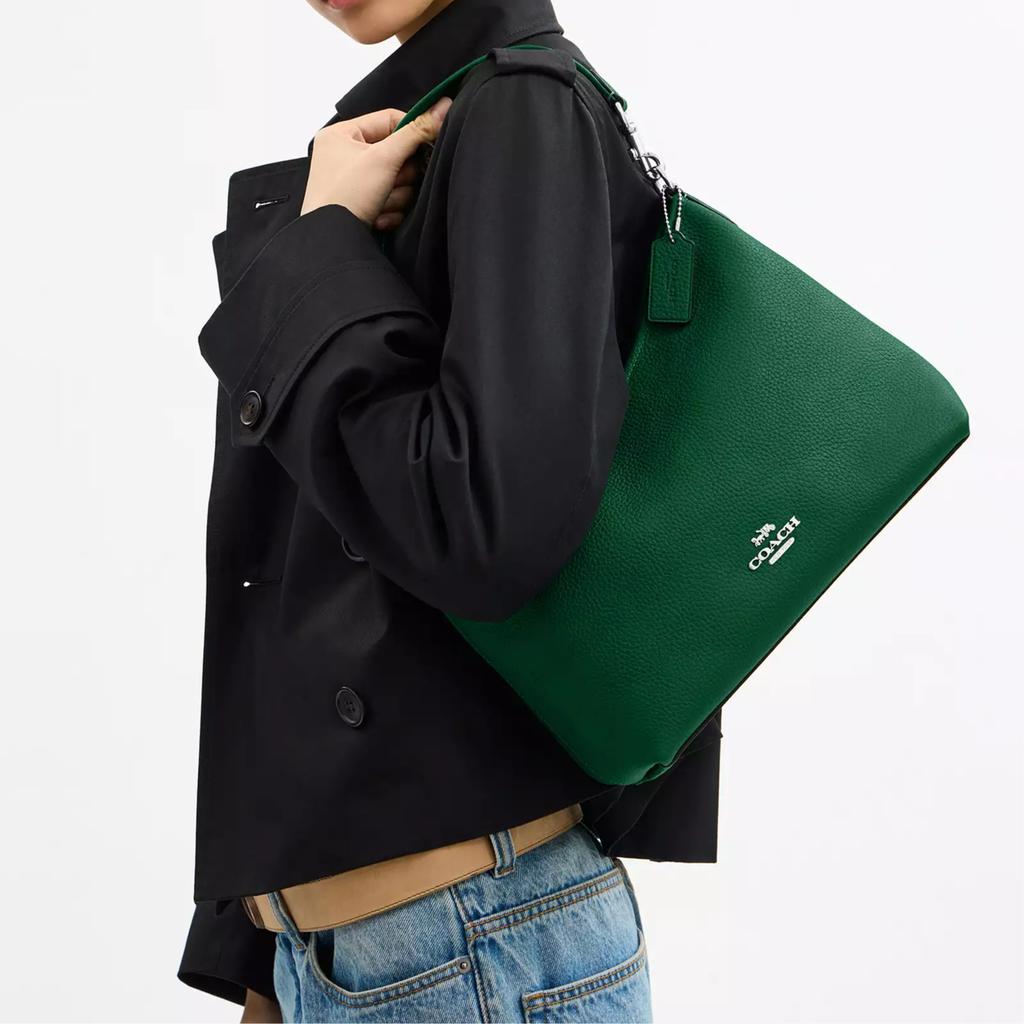 COACH Laurel Leather One Shoulder Handbag Large Women's Green CR148-SVQRJ