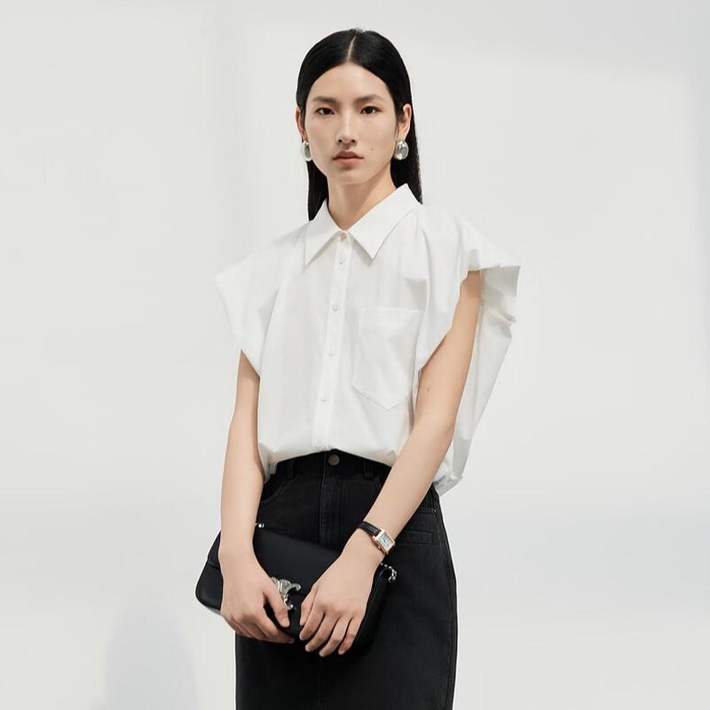 Gejin Lapel Bubble Short Sleeve Shirt XL