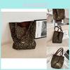 Stylish Leopard Print Canvas Tote Bag For Women With Large Capacity For Daily Use
