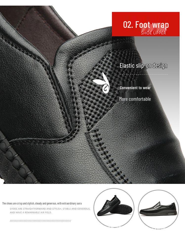 Huahua VIP Men's Genuine Leather Loafers, 2023 Summer Breathable Soft Sole Casual Shoes