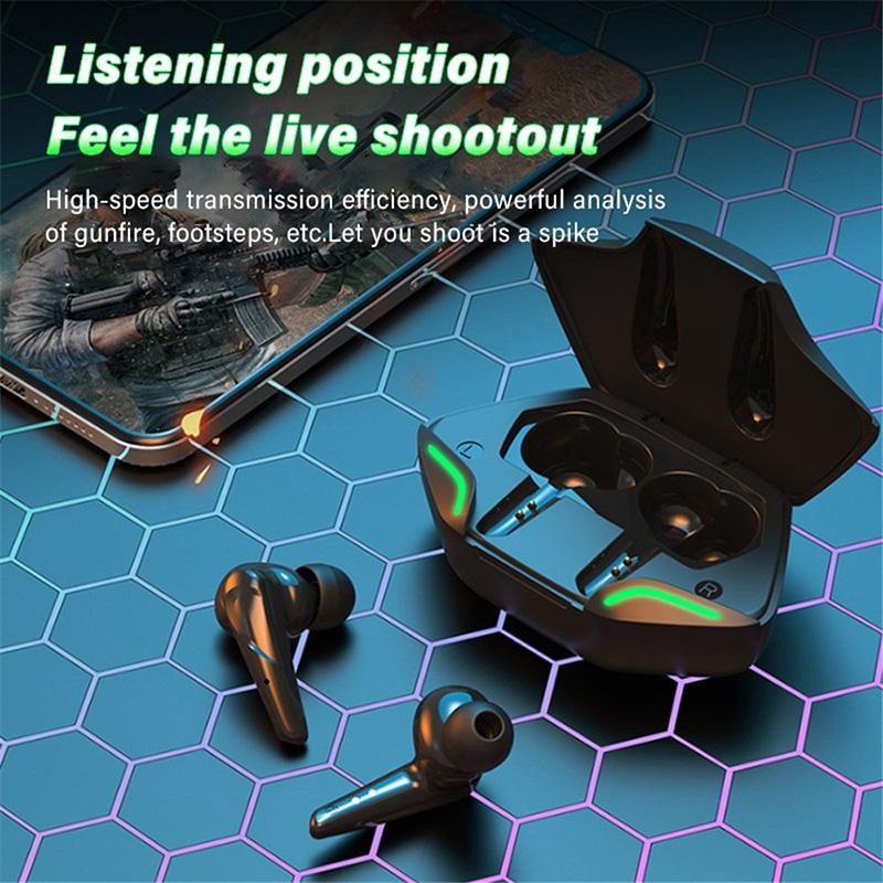 C11 TWS Bluetooth Earphones Gaming Noise-Cancelling Airbuds Extra-Long Battery Life In-Ear Headphones iOS and Android Universal