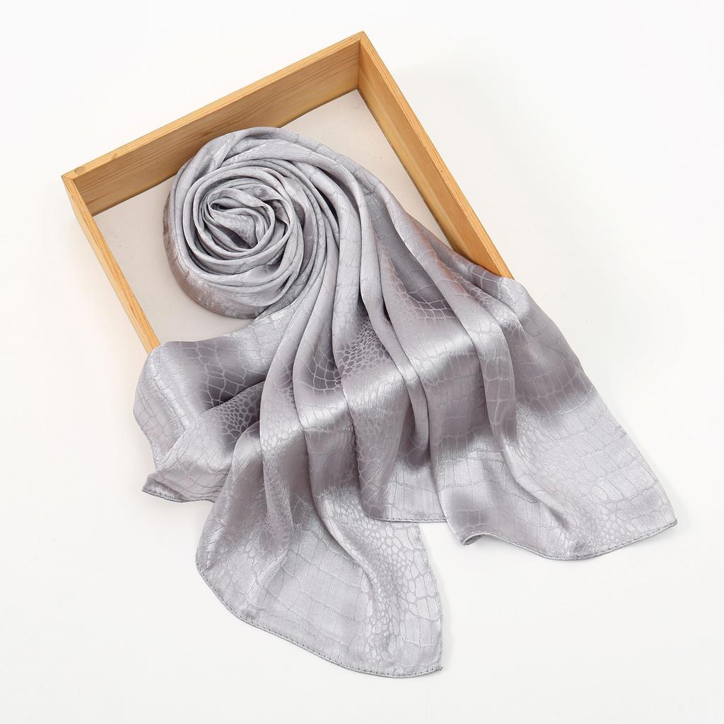Glimmer Jacquard Satin Crinkle Hijab Silk Scarf Plain Muslim Women Hijabs Crepe Pleated Scarf Islam Women Turban Ramadan