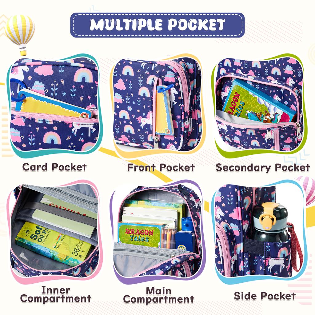 Cute Children's Backpack for Preschool Boys and Girls,Casual Style Multifunctional Bag With Fun Prints For Elementary Schoolbag
