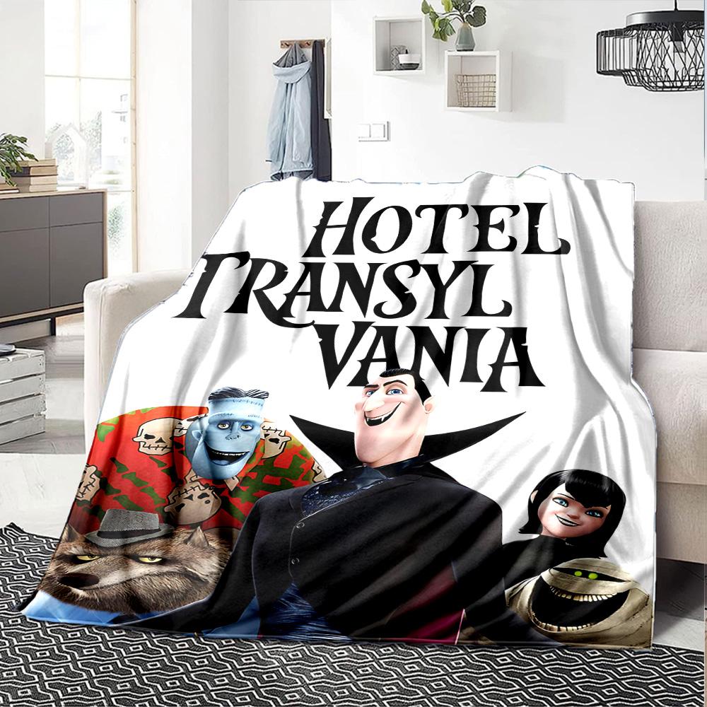 1pz Hotel Transylvania Transformania Coperta in Flanella per Avventura Super Morbida Carina Coperta Comfort per Viaggio Biancheria da Letto Divano Divano Coperta Y73031