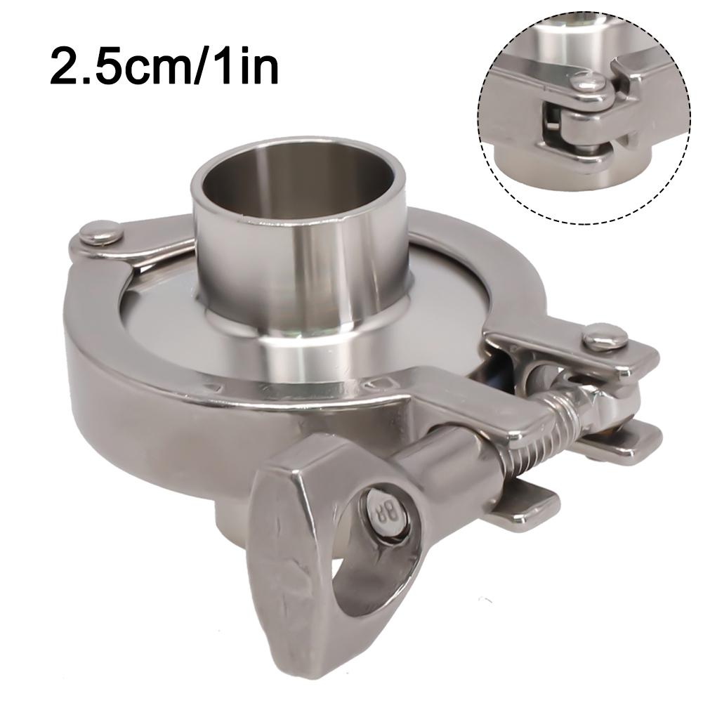 OD 3/4 - 4 In 19mm - 102mm Sanitary Weld Ferrule + Tri Clamp + PTFE Gasket SS304