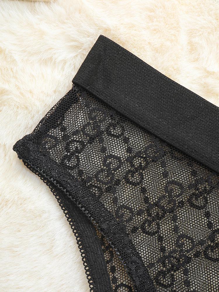 Set Lenjerie Sexy European & American Camișol cu Model Diamant din Plasă