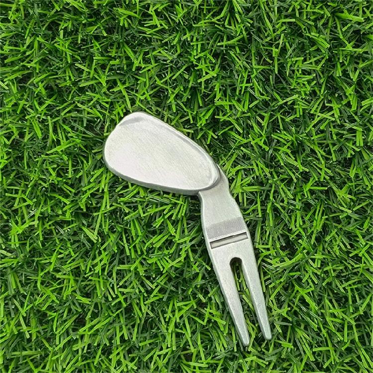 Golfs Balls Pickers Bending Golfs Green Divot Fork Curved Spit Golfs Balls Pickers Green Pitch Mark Repair Tool Golfer