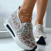 Women's Breathable Knitted Mesh Sneakers Ladies Flat Bottomed Single Shoes