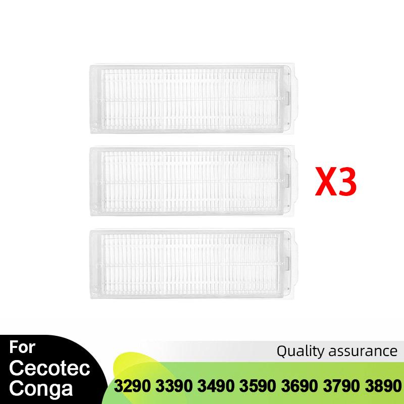 For Cecotec Conga 3290 3390 3490 3590 3690 3790 3890 Ultra Titanium Vacuum Cleaner Parts Main Side Brush HEPA Filter Mop Rag