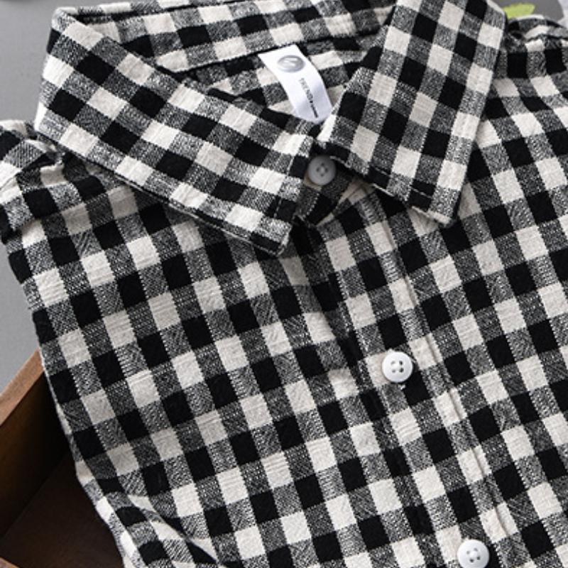 

Летняя повседневная клетчатая рубашка с коротким рукавом, свободная и универсальная, литературная, ретро, молодежная, из чистого хлопка 3XL