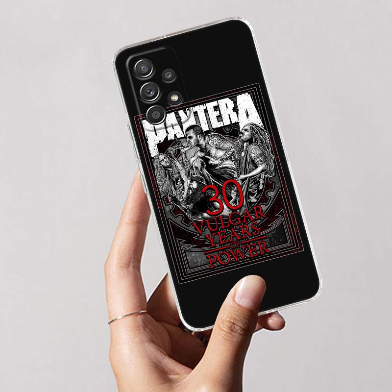 Pantera Rock Band Darrell Phone Case For Samsung Galaxy A55 A54 A52 A53 A15 A14 A13 A21S A23 A51 A34 A35 A33 A32 A72 Clear Cover