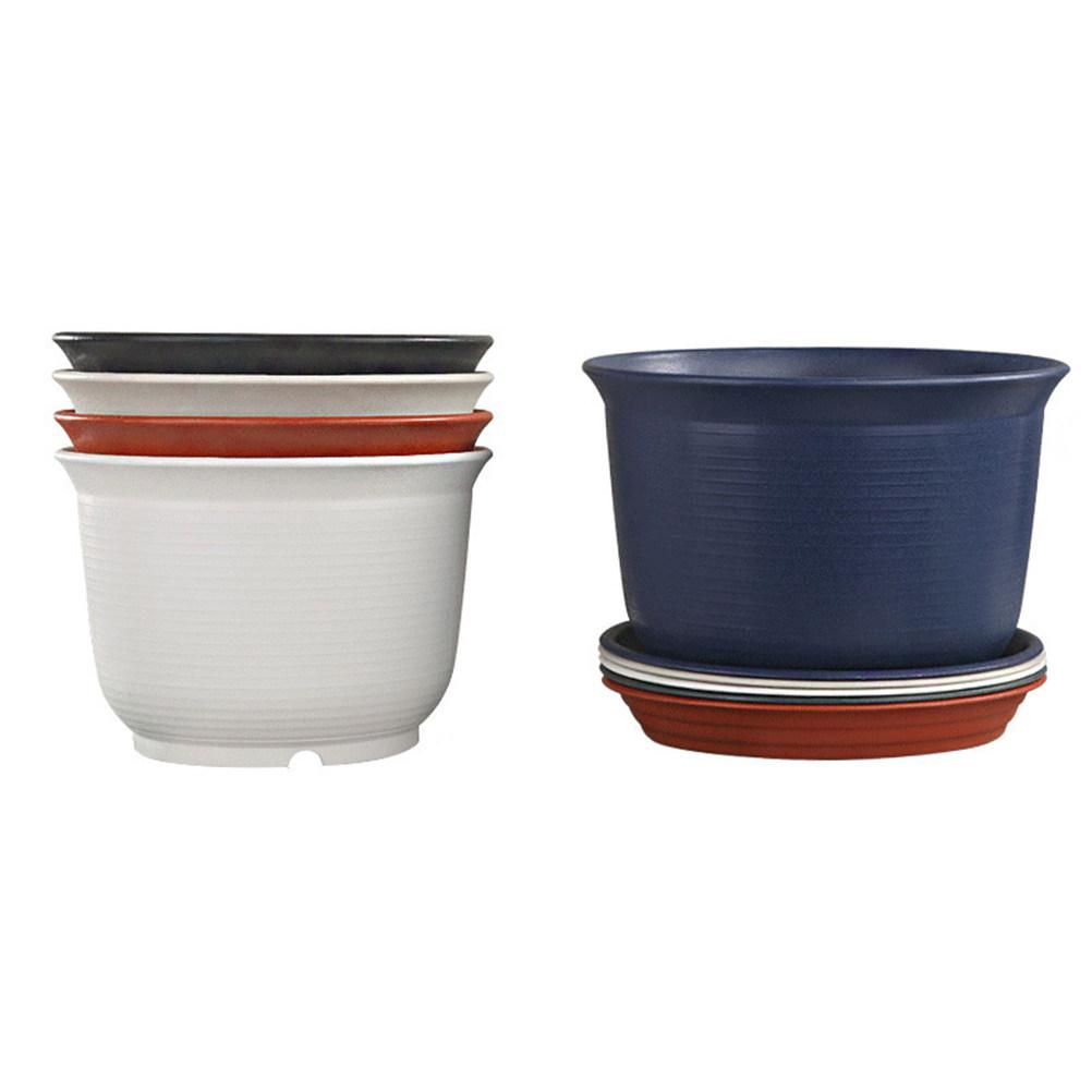 Colorful Resin Flower Pots Medium Apricot Thickened Plastic Plant Pots Nursery Planter for Succulent Seedlings Crafts