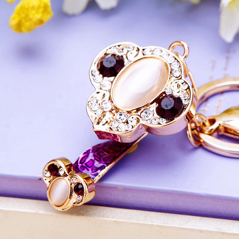 Diamond inlay, fortune bag, car keychain, women's handbag pendant, metal keychain ring, Christmas gift, Stocking stuffers, Valentine's Day gift