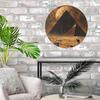 Vintage Metal Wall Art Retro Desert Pyramids Easy Hang Decor For Home Bar Cafe