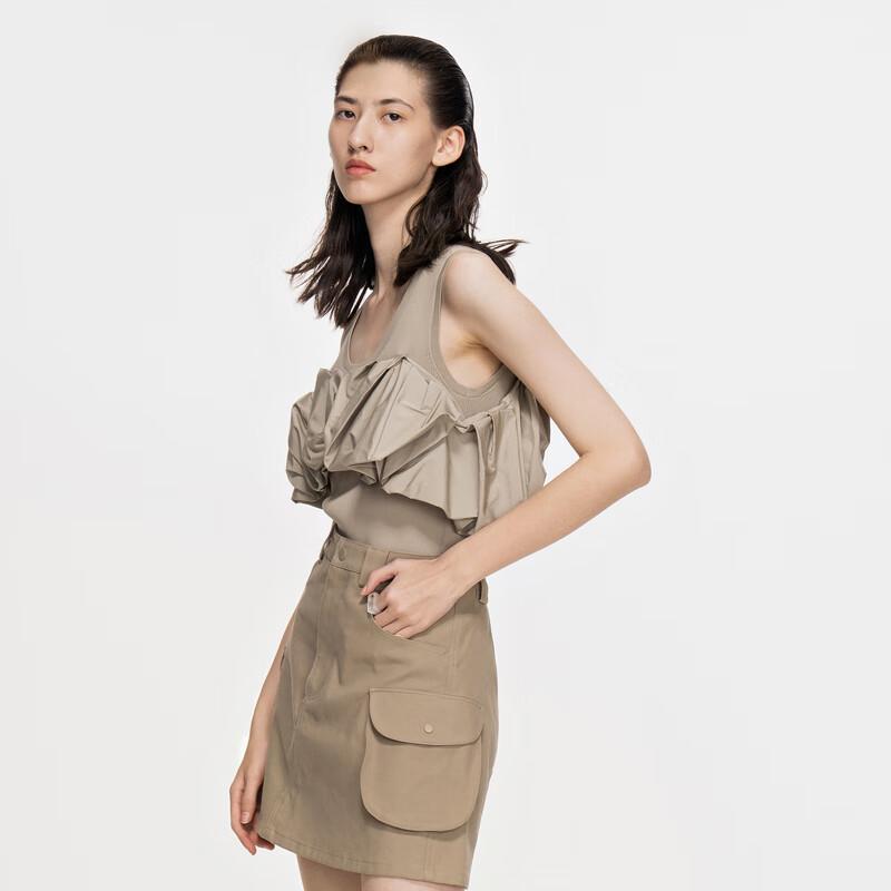 

JNBY Women s Slim Fit Round Neck Knit Tank Top M