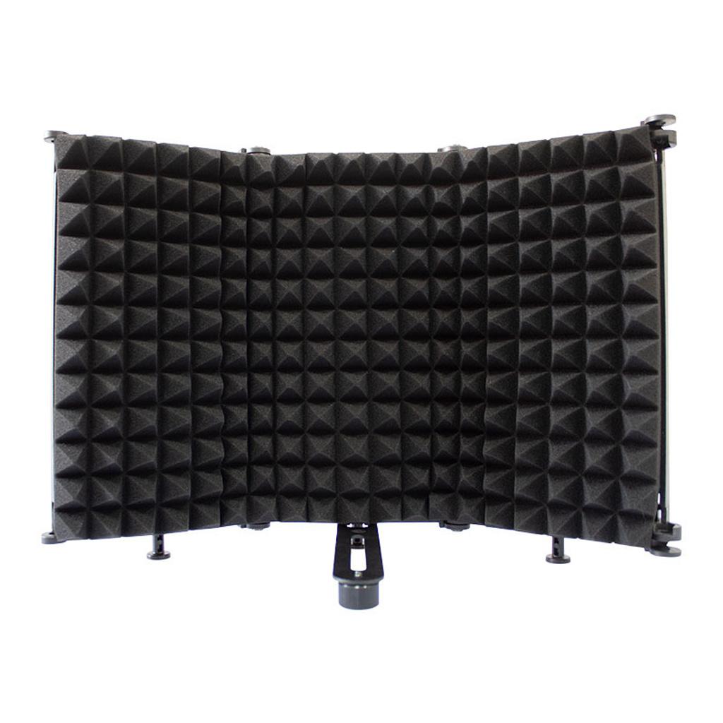 Microphone Isolation Shield Professional Absorbing Foam Panel Filter Vocal Foldable Recording Microphone Sound Shield