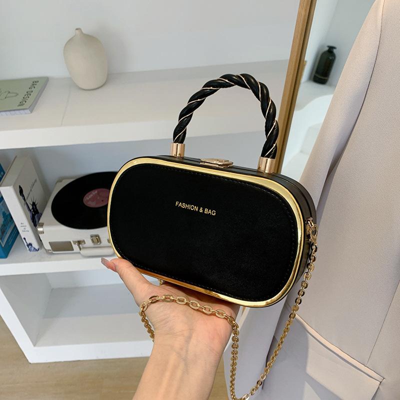

Нишевый дизайн женская сумка новая универсальная металлическая отделка девичья сумка-цепочка модная сумка через плечо легкая сумка