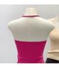 Pure Desire V-Neck Halter Knit Camisole - Slim Fit Open Back Summer Top for Women