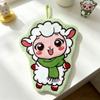Cute Cartoon Sheep Shaped Hanging Hand Towel Thick Absorbent Soft Lint Free For Kitchen Bathroom Daily Use