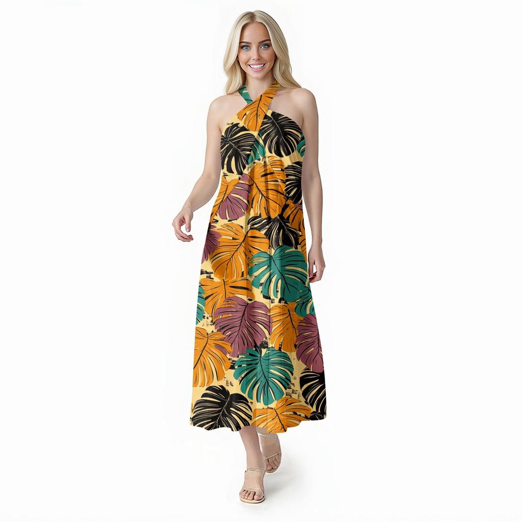 Family Matching Summer Outfits, Hawaiian Vacation Women Beach Dress, Girls Sundress, Men And Boys Button Down Shirt