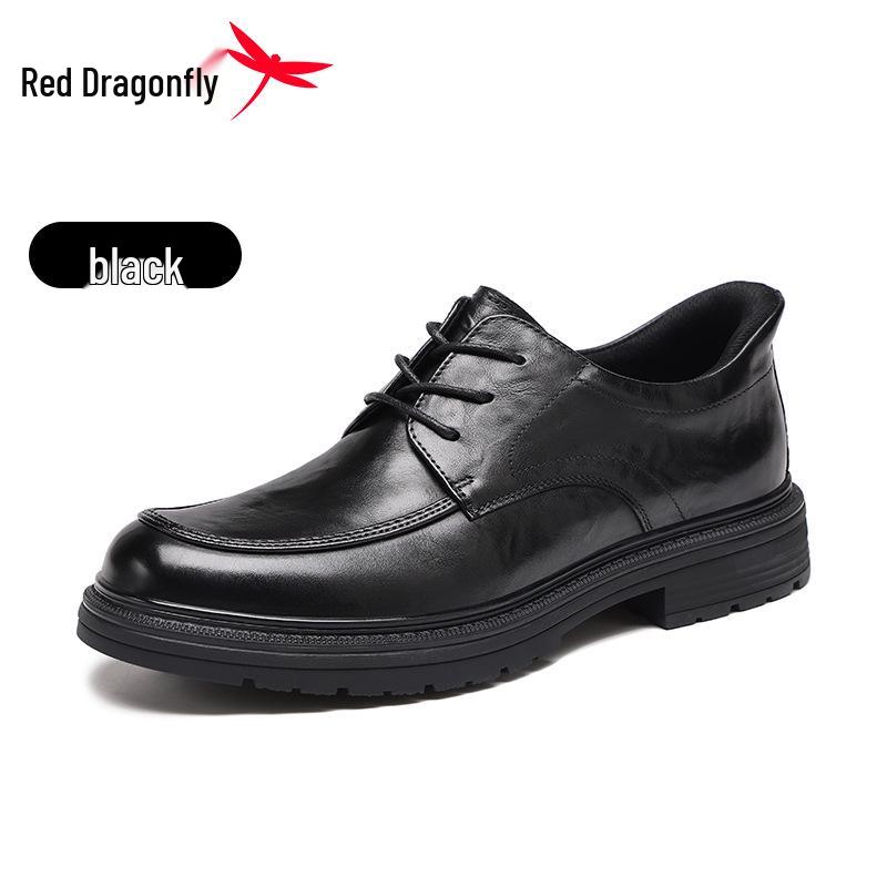 Red Dragonfly Genuine Leather Men s British Derby Dress Shoes Size 41