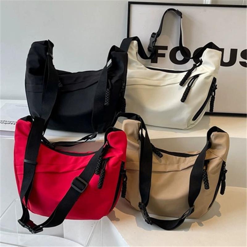 Trendy Nylon Crossbody Bag  Large Capacity Shoulder Bag  Casual Oxford Cloth Dumpling Bag For Outdoor Sport Cycling Hiking
