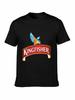 Kingfisher Bird Logo Black T-shirt