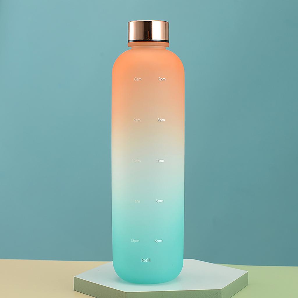 Large Capacity Water Bottle with Time Marker Motivational Drinking Bottle 32oz Reusable Drinking Cup for Outdoor Sport