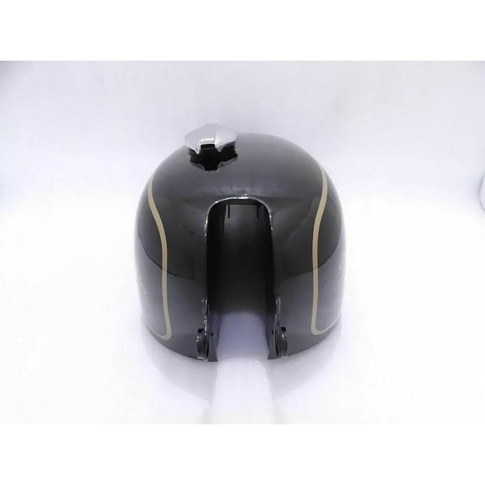 Velocette Thruxton Black Painted Steel Gas Fuel Petrol Tank + Cap |Fit For