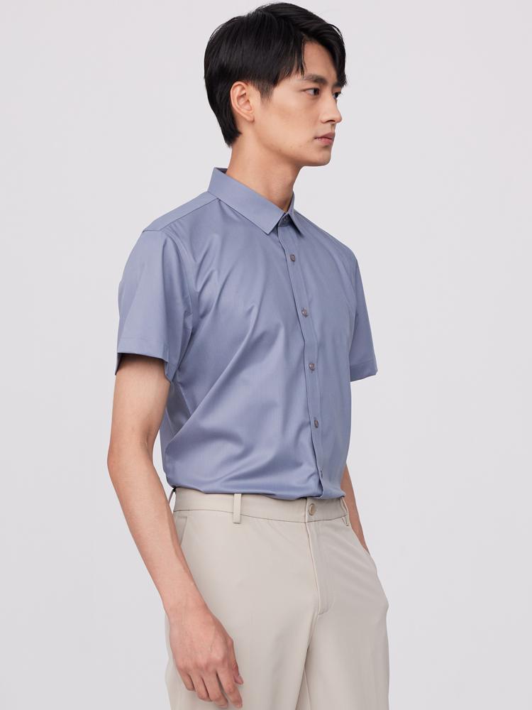 Летняя мужская классическая рубашка с коротким рукавом — качество высшего качества — фото 3