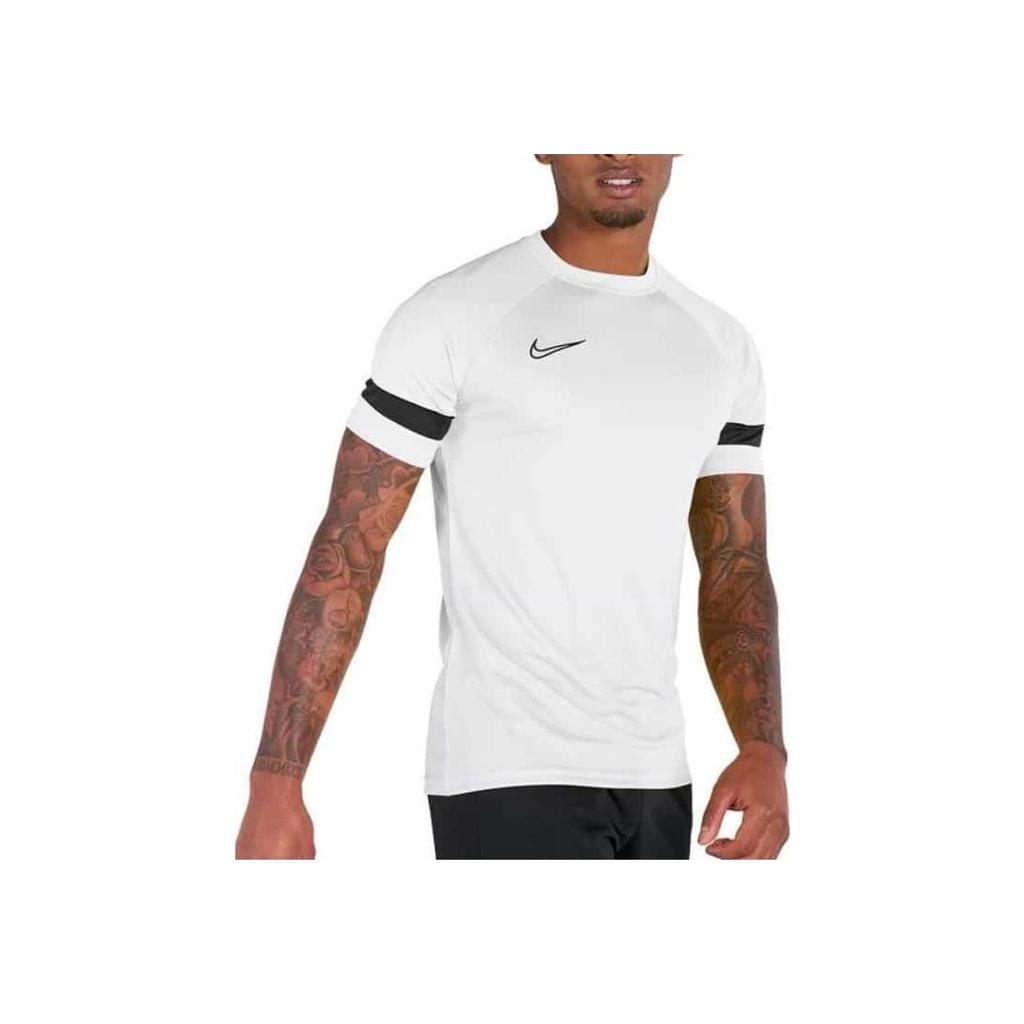 Nike Logo Print Crew Neck Straight Cut Short Sleeve T-Shirt Men Tops White CW6101-100
