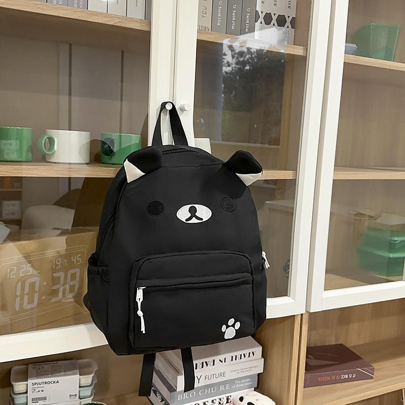 

Новый японский милый холщовый рюкзак с бурым медведем, универсальный, для ученика начальной школы, большой вместимости, детский мультяшный школьный рюкзак