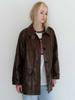 Therye Leather Half Jacket(Brown)