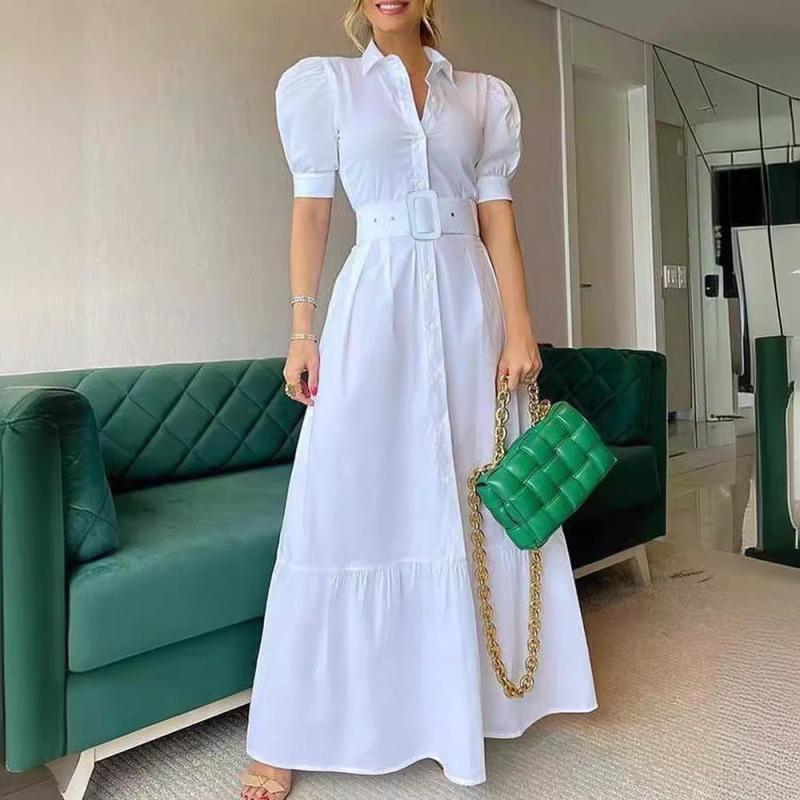 Women's Style Commuter Short Sleeve Swing Dress