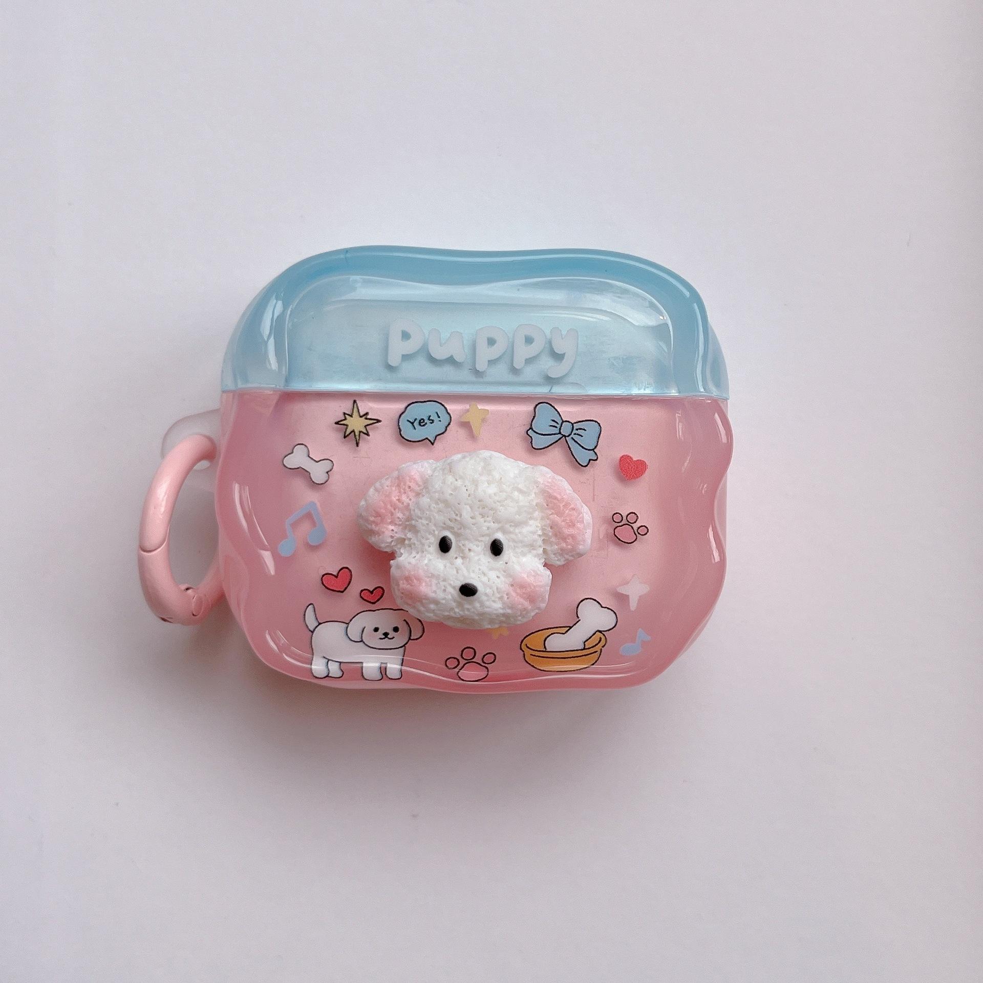 Cute cartoon puppy for AirPods new 1st generation bluetooth headset case new 1st generation creative 1st generation pro1 female Airpods 2nd generation