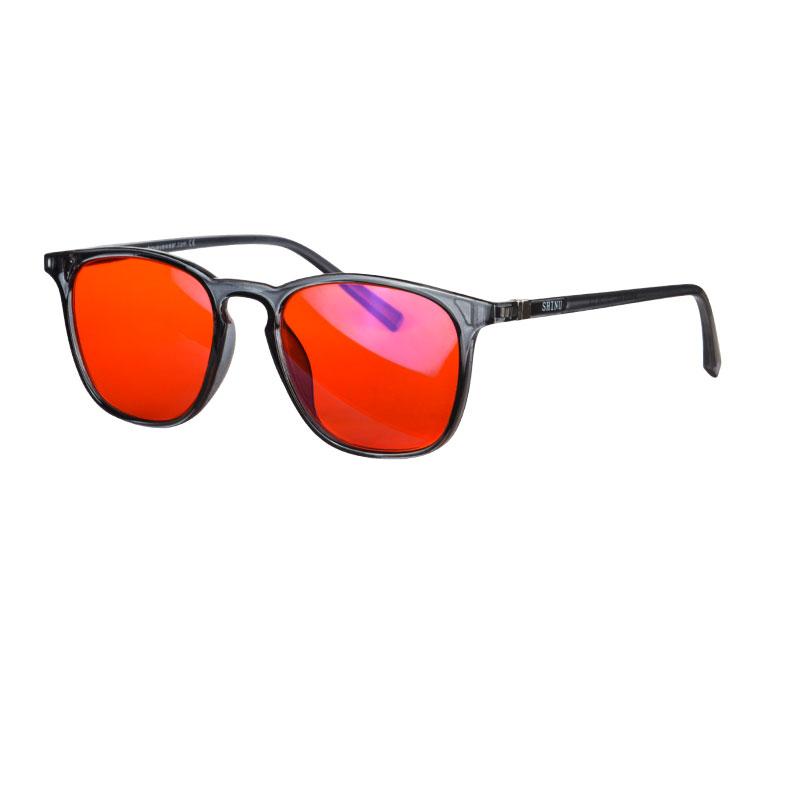 

SHINU Blue light blocking glasses men computer gaming glasses Red Orange Yellow Clear anti blue light lenses Tr90 Men s Frame