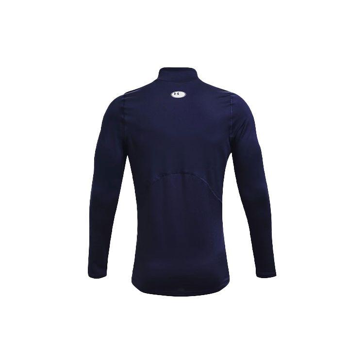 Under Armour Coldgear® Armour Fitted Casual Sports Breathable Slim Fit Long Sleeve T-Shirt Men tops Dark-Blue 1366066-410
