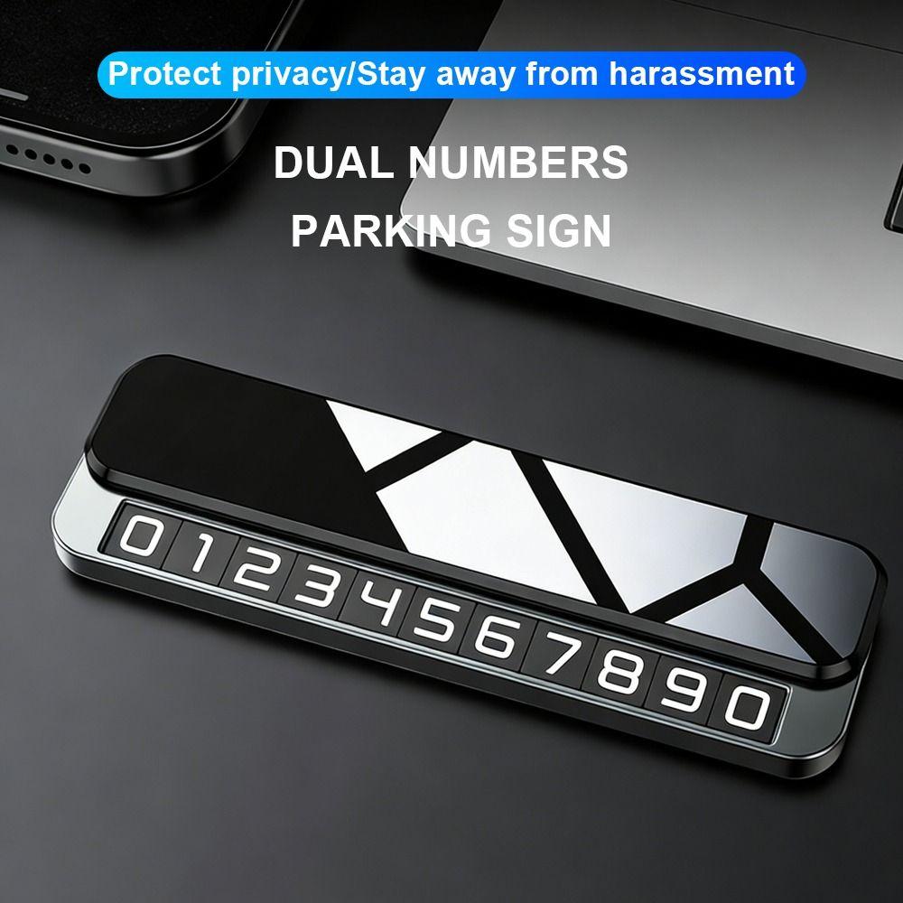 Metal Parking Number Plate Hidden Design Phone Number Holder Valet Parking
