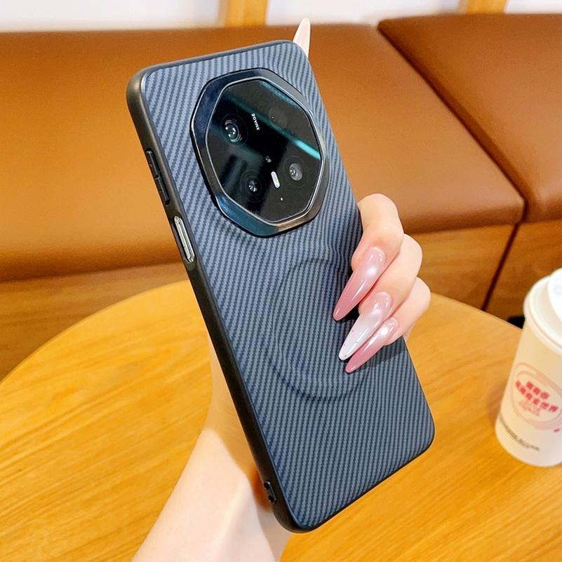 Carbon Fiber Leather for MagSafe Magnetic Case for HUAWEI Mate 80RS 70RS 60RS ULTIMATE Anti-Scratch Ultra-thin Shockproof Cover