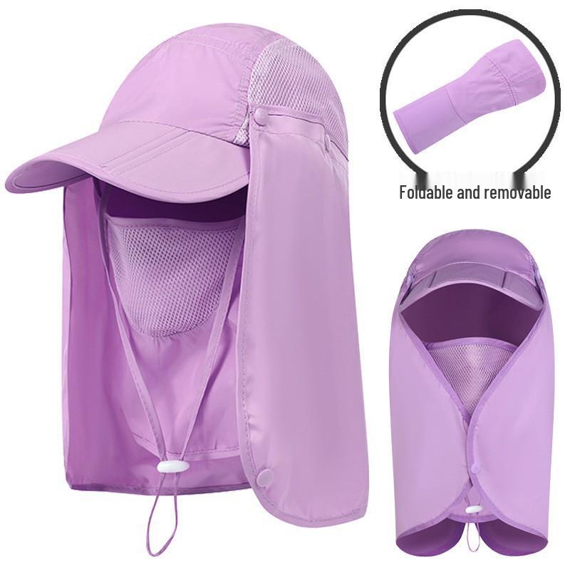 Men's Summer Sun Hat with UV Protection & Face Cover for Outdoor Activities