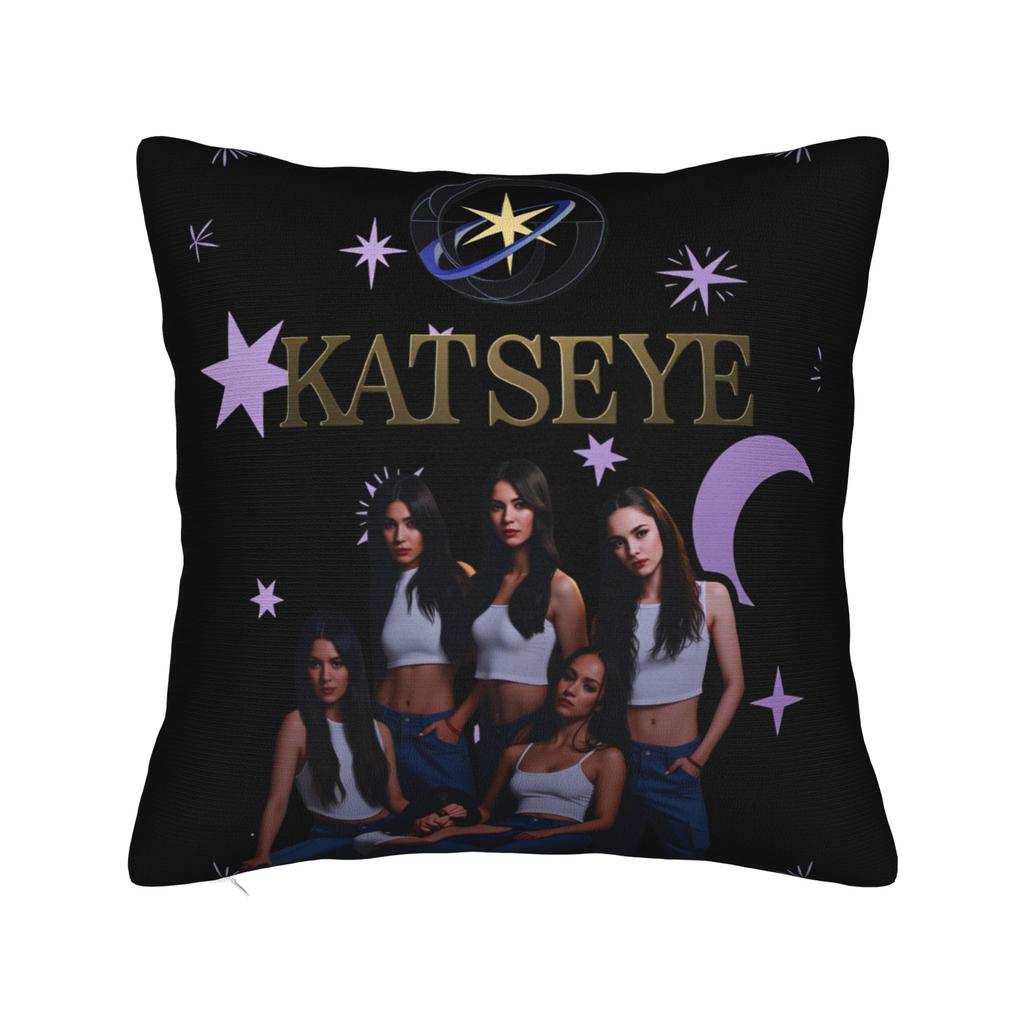Pillow Cover Katseye Music Band Novelty Pillow Case For Sofa Bedroom Home Decor Pillowcases
