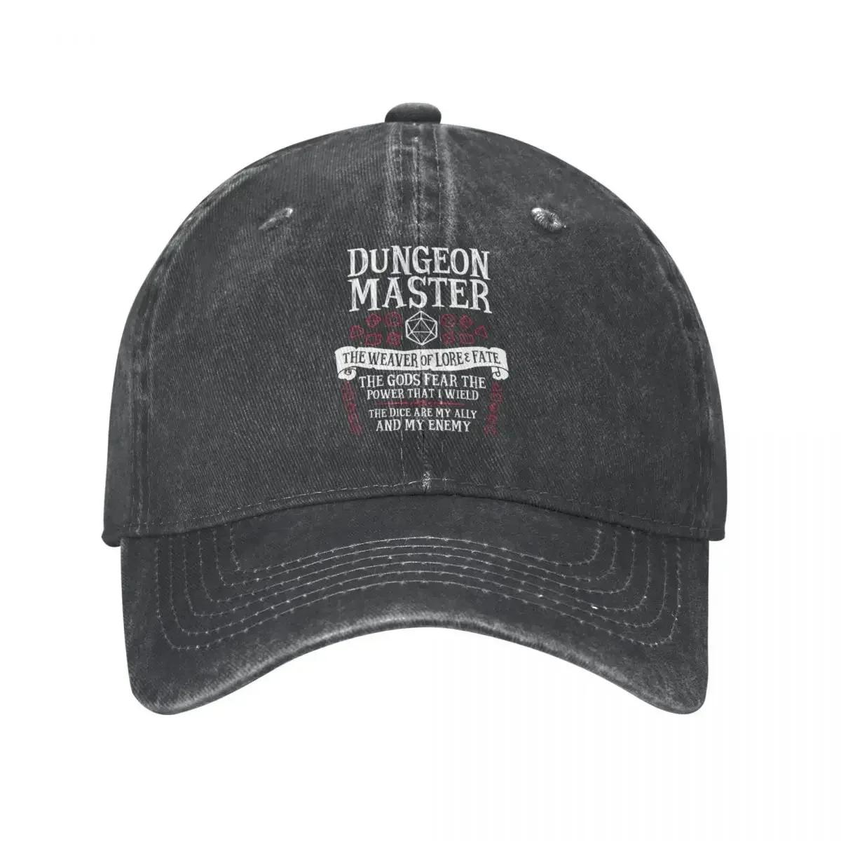 

Dungeon Master The Weaver Of Lore & Fate Baseball Cap Distressed Washed Snapback Hat DnD Outdoor Adjustable Fit Caps Hat One Size
