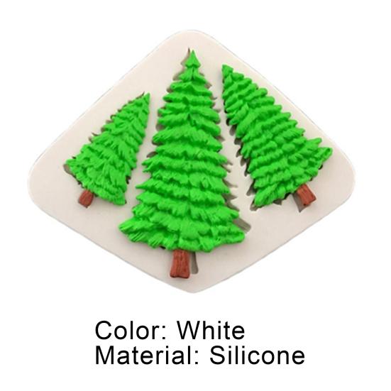 Cake Mold Non-stick No Odor Silicone Christmas Trees DIY Cake Decorating Mould for Kitchen Baking