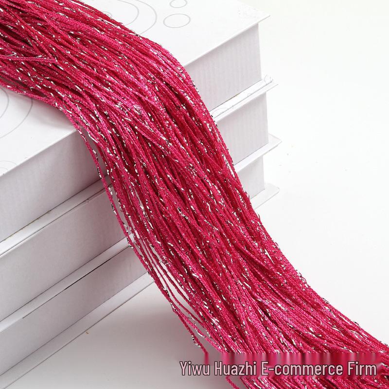 3m Wide Encrypted Silver Wire String Curtain with Tassel - Wedding Decoration & Ceiling Ring